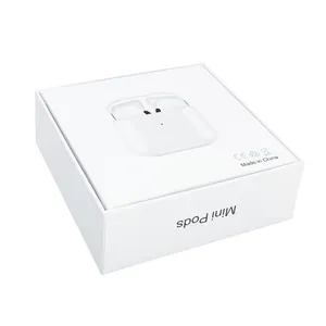 صندوق تعبئة TWS عالي الجودة مخصص لهواتف Apple AirPods مادة بلوحة رمادية للسماعات والأذن مناسبة كهدية رائعة