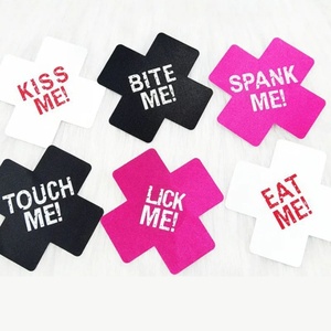 8cm Auto-Adhésif X Couvre-Mamelons X Noir Sexy <span class=keywords><strong>Rouge</strong></span> Crosscute Fille Sexy Couvre-Mamelons - Product Image 1