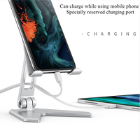 Boneruy support de tablette de téléphone portable pliable, Angle réglable en hauteur, bureau de chargement pratique, support de téléphone, station d'accueil en aluminium