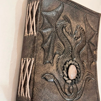 Nouveau carnet en cuir Double Dragon Antique, 240 pages au choix