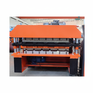 Máquina de metal con palmo de techo rodante de Venta caliente a bajo precio TR4 TR5 TR6 Panel de techo de hoja de fabricación de azulejos maquinaria de formación de rollos - Product Image 1