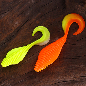 Esca per vermi artificiali da 6cm 8cm 10cm per esche per trote galleggianti d'acqua salata d'acqua dolce in PVC - Product Image 3