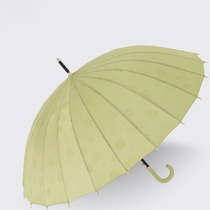 Parapluie droit automatique créatif à ouverture automatique, manche long en plastique, imperméable, avec impression personnalisée de logo, effet fleur d'eau magique - Product Image 1