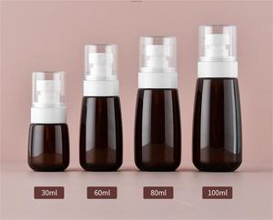Difusor de botella de spray de plástico vacío transparente Juego de mini botellas de viaje de niebla fina 30/60/80/100ml de líquido Contenedores recargables pequeños - Product Image 4
