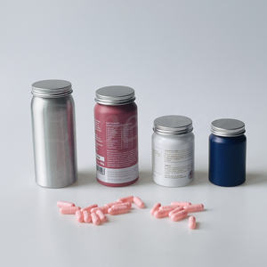 Pabrik kustom suplemen Aluminium kemasan kaleng 50cc 100cc 150cc 200cc tablet logam timah obat kapsul botol - Product Image 3