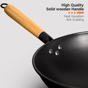 Wok Chino <span class=keywords><strong>de</strong></span> Hierro <span class=keywords><strong>de</strong></span> Alta Calidad Resistente a <span class=keywords><strong>la</strong></span> Oxidación para el Hogar y Restaurantes - Product Image 5