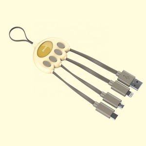 La Dernière Conception Peut Être Cadeau Enveloppé Câble Usb Porte-clés 4 En 1 Pour <span class=keywords><strong>Iphone</strong></span> + Câble de Données Micro Usb - Product Image 1