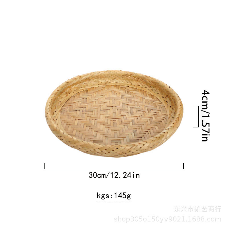 จานรังนกไม้ไผ่ [แบบตื้น] ขนาด 30 ซม.