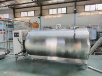 Réservoir de refroidissement horizontal pour lait, refroidisseur de lait en vrac pour l'agriculture laitière, réservoir de réfrigération industrielle, système de refroidissement au glycol