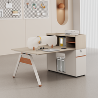 Bureau de travail ergonomique moderne avec tiroirs de rangement - Table d'ordinateur en bois minimaliste intégrée