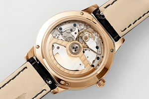 Montre mécanique ronde pour femme, boîtier couleur or rose, lunette sertie de diamants, phase de lune, bracelet en cuir véritable, cadran analogique, 38 mm - Product Image 6