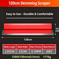 Couteau à enduire en acier inoxydable de type allemand avec lame flexible de 0,35 mm/0,5 mm, outil professionnel pour lisser et combler les surfaces murales