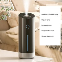 Mini humidificateur d'atomisation ultrasonique de diffuseur d'arôme électrique rechargeable portatif avec le brûleur d'encens fixé au mur de synchronisation