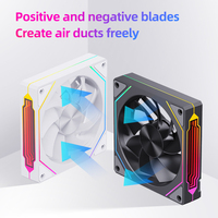 Ventilador RGB AntarcChill para Caja de Ordenador, Alto Flujo de Aire, Luces Brillantes Ajustables, Funcionamiento Silencioso, Sincronización con Placa Base PWM de 4 Pines