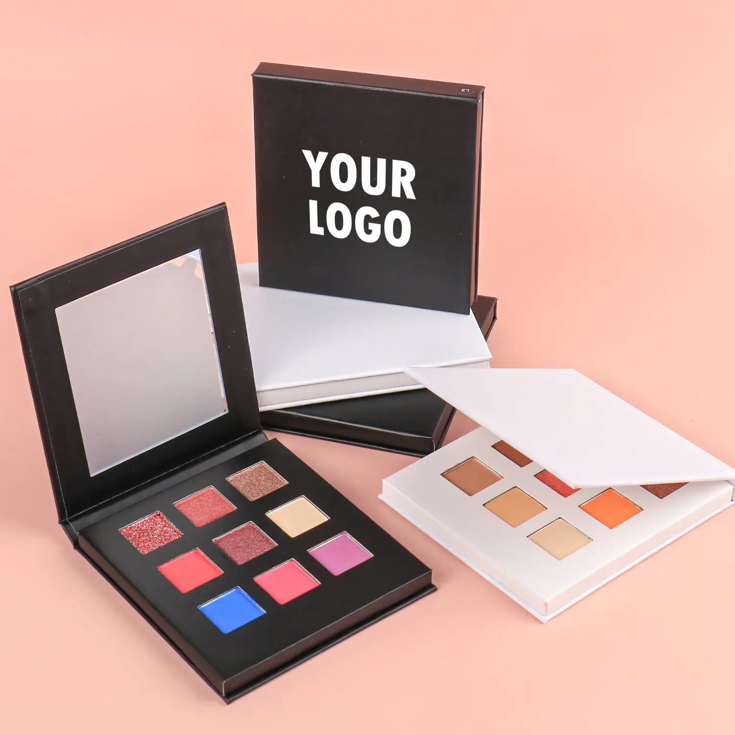 Customized logo is not easy to halo dye neutral holding makeup eyeshadow tray do not take off makeup matte 9 color eyeshadow