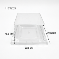 Boîte d'emballage transparente pour gâteau mousse en gros, boîte rectangulaire en plastique PET transparente pour boulangerie et aliments