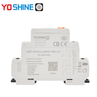 Yoshine AC/DC85-240V Interrupteur intelligent WiFi contrôlé par l'application Tuya, télécommande sans fil, relais de commande de puissance, relais intelligent WiFi