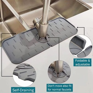 Tapis de robinet en silicone de haute qualité pour la cuisine, protection contre les éclaboussures d'eau - Product Image 2