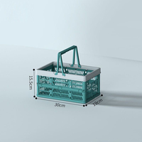 Panier pliable avec poignées, boîte de rangement pour fruits et légumes, panier pliable pour supermarché