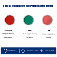 Boîtier de commande moteur CHNT 4KW 380V IP66 étanche en ABS avec bouton-poussoir, arrêt d'urgence, pour pompe à eau et démarreur électrique