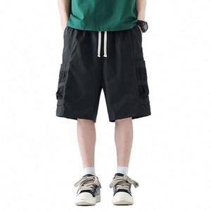 Shorts en jean sportifs pour hommes, en coton, pour le basketball et l'entraînement, avec empiècements en mesh, pour l'été - Product Image 1