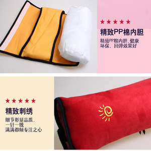 Coussin d'épaule en peluche pour ceinture de sécurité pour enfants, bleu, 28x26x14cm, oreiller réglable pour la sieste en voiture - Product Image 4