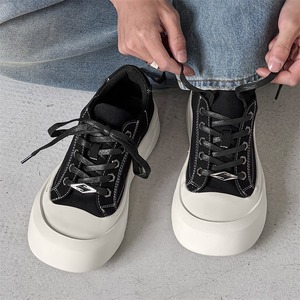 Zapatos de plataforma versátiles básicos para hombre, estilo nicho, suela gruesa, a la moda, verano 2025, nuevo diseño, informales, transpirables, de mezclilla lavada - Product Image 2