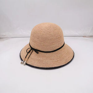 100% Chapeau seau en paille raphia de Madagascar crochet à la main en paille <span class=keywords><strong>rapia</strong></span> naturelle - Product Image 2