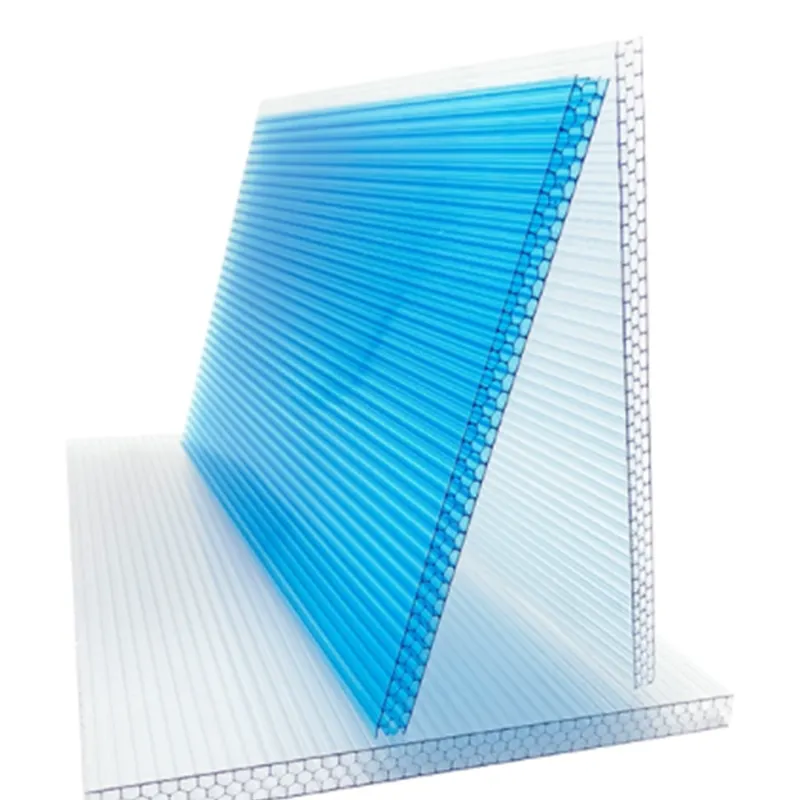 4mm 6mm 10mm UV extrudé transparent alvéolaire perforé creux panneau en polycarbonate serre feuille de toiture