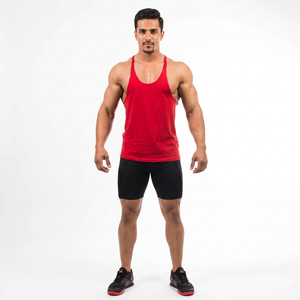 Débardeurs en coton tricoté respirant à col en V personnalisés en gros pour le sport, la gym, l'entraînement, le fitness, décontractés, vierges ou imprimés - Product Image 1