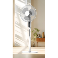 Ventilateur sur pied à oscillation mécanique de haute qualité, 16 pouces, base croisée, plastique, utilisation en extérieur et en hôtel