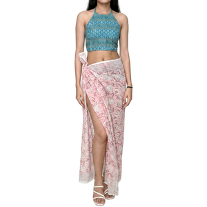 Pareo de Playa Estampado 100% Algodón, Falda Tipo Bandeau, Traje de Baño para Mujer, Ropa de Playa para Vacaciones de Verano, Calidad de Exportación al por Mayor - Product Image 1