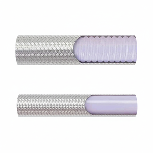 สายท่อ PTFE แบบถัก AN8 R14 SAE100ลวดสเตนเลส316L เกลียวที่มีความยืดหยุ่นสำหรับอุปกรณ์ทางการแพทย์ - Product Image 1