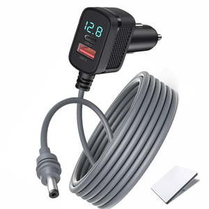 Chất lượng cao 18AWG starlink mini 12V/24V xe Thuốc lá nhẹ hơn cáp điện bền dây với kỹ thuật số điện áp hiển thị - Product Image 2