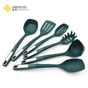 Nouvel ensemble de 6 ustensiles de cuisine en <span class=keywords><strong>silicone</strong></span> LFGB de haute qualité, ustensiles de cuisson antiadhésifs, grande spatule/écumoire - Product Image 3