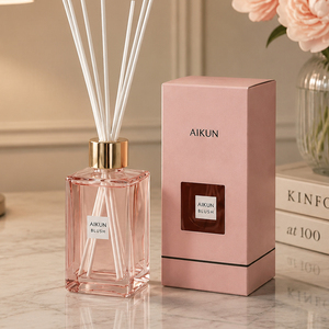 Diffuseur de parfum en verre carré Aikun rose blush 2200 ml, coffret cadeau pour chambre, salle de bain, hôtel, maison, décoration, vente en gros - Product Image 1