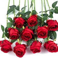 Grenzüberschreitende Exklusive Einzelstiel-Seidenrose Künstliche Blume für Hochzeitsdekoration, Außenbereich, Zuhause, Hotel, Eingang, Veranda, Tischdekoration