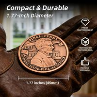 Pièce de monnaie commémorative personnalisée plaquée cuivre 1,77 pouce, logo personnalisé, vente en gros, fabricant OEM, faible MOQ, ODM