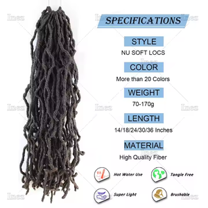Dreadlocks synthétiques 18 24 pouces Faux Extensions <span class=keywords><strong>Blonde</strong></span> Crochet Nouveau Soft Locs Cheveux tressés en gros - Product Image 3