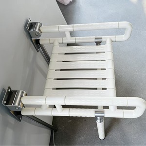 Kaku Bathroom <b>Folding</b> <b>Stool</b> Stainless Steel 150kg Load Capacity Wall Mounted Non Slip Elderly Shower Chair - Product Image 2