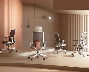 Profesyonel üretici Modern tasarım müdürü hasır ofis koltuğu ayarlanabilir bel personel lüks yönetici büro sandalyeleri - Product Image 4