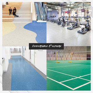 Revêtement de sol en vinyle homogène PVC imperméable de haute qualité, épaisseur 2 mm, en <span class=keywords><strong>rouleau</strong></span> avec solution de design graphique pour intérieur - Product Image 4
