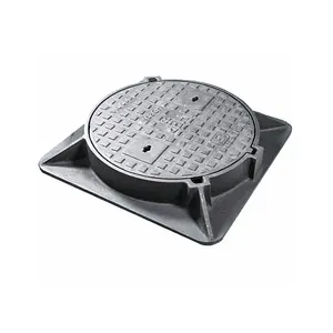 EN124 800*800mm 900*900mm Heavy Duty Ductile Iron Manhole Cover Sewer Manhole Cover