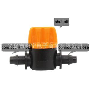 Mini-vanne d'irrigation goutte à goutte 47, raccord capillaire double barbelé en plastique noir, connexion facile pour balcon et cour - Product Image 4