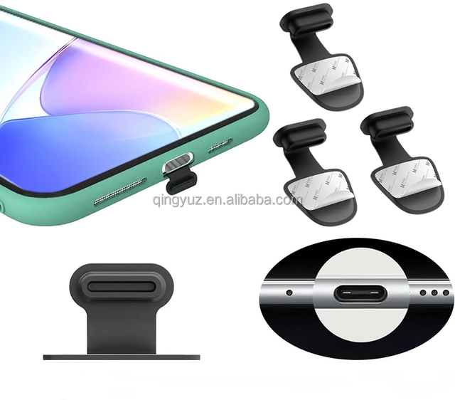 Ultra-Thin Type-C Anti-Lost Dust Plugs C-Type USB Charging Port Silicone Covers for iPhone Mobile Phone Accessory for Protection