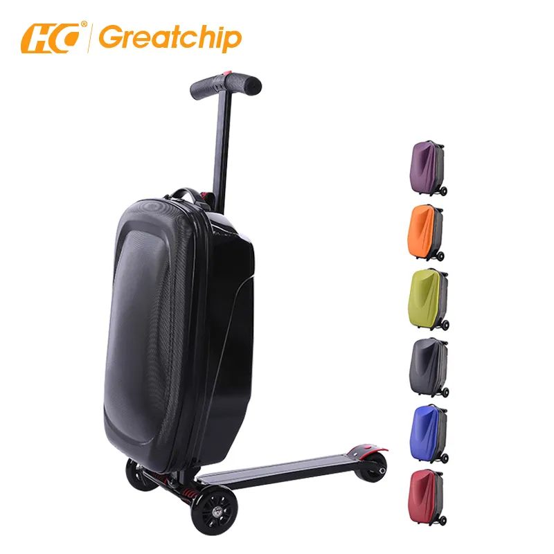 Скутер Жесткий чемодан abs pc складные колеса для тележки чемодан детские сумки для путешествий чемодан коробка 21 дюйм наборы
