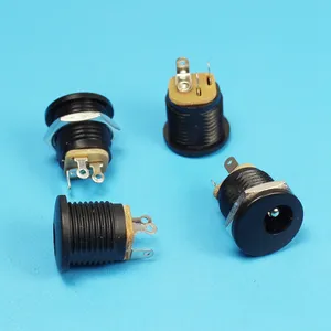 Toma de corriente de 2,1 2,5 5,5 55 21 25 MM conector de montaje en Panel redondo DC 55MM X 21MM enchufe adaptador 5A conector de bajo voltaje hembra