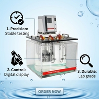 Viscosimètre capillaire en verre pour bain, dispositif de test de laboratoire ASTM D445 ISO3104 DIN51366 ADDITION, pour produits pétroliers et viscosité cinématique