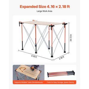 Workstand pliable portatif 4.16 X 2.18ft Workstand pliable avec une capacité de 2500lbs - Product Image 4