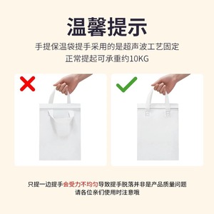 Insulated Cooler <b>Bag</b> 1L Dual Temperature Use For Food And Drink Transport - Product Image 3